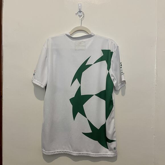 Heineken Champions League Promo Soccer Jersey UEFA UCL Green White Rare Sz L - Picture 4 of 6